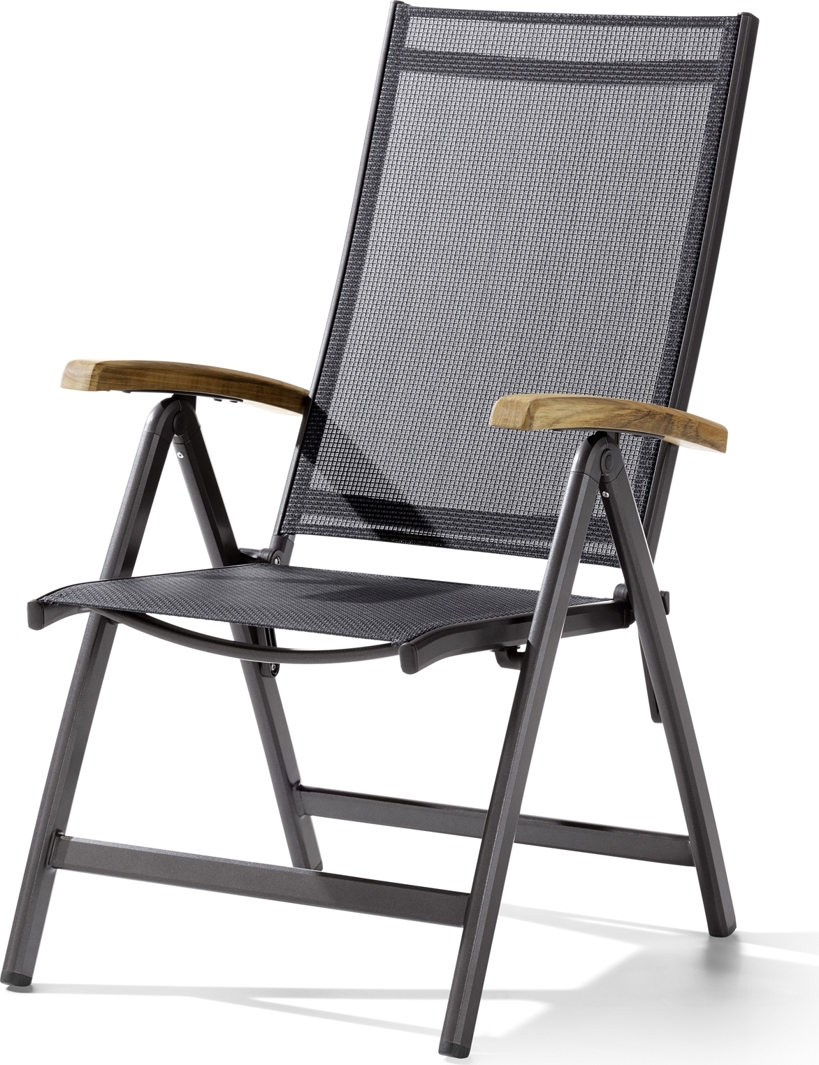 Gartenstuhl >Cadiz< in Grau, Kunstfasergewebe - 71x109x62cm (BxHxT)