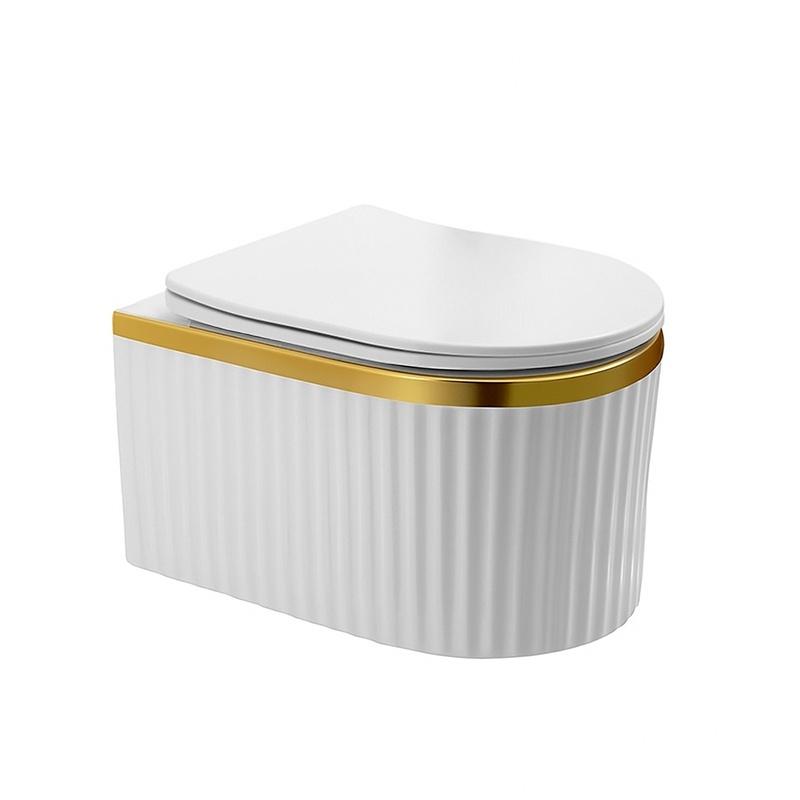 Elegant Wandhängetoilette Toilettensitz Toilettenschüssel Hänge WC Modern Neu