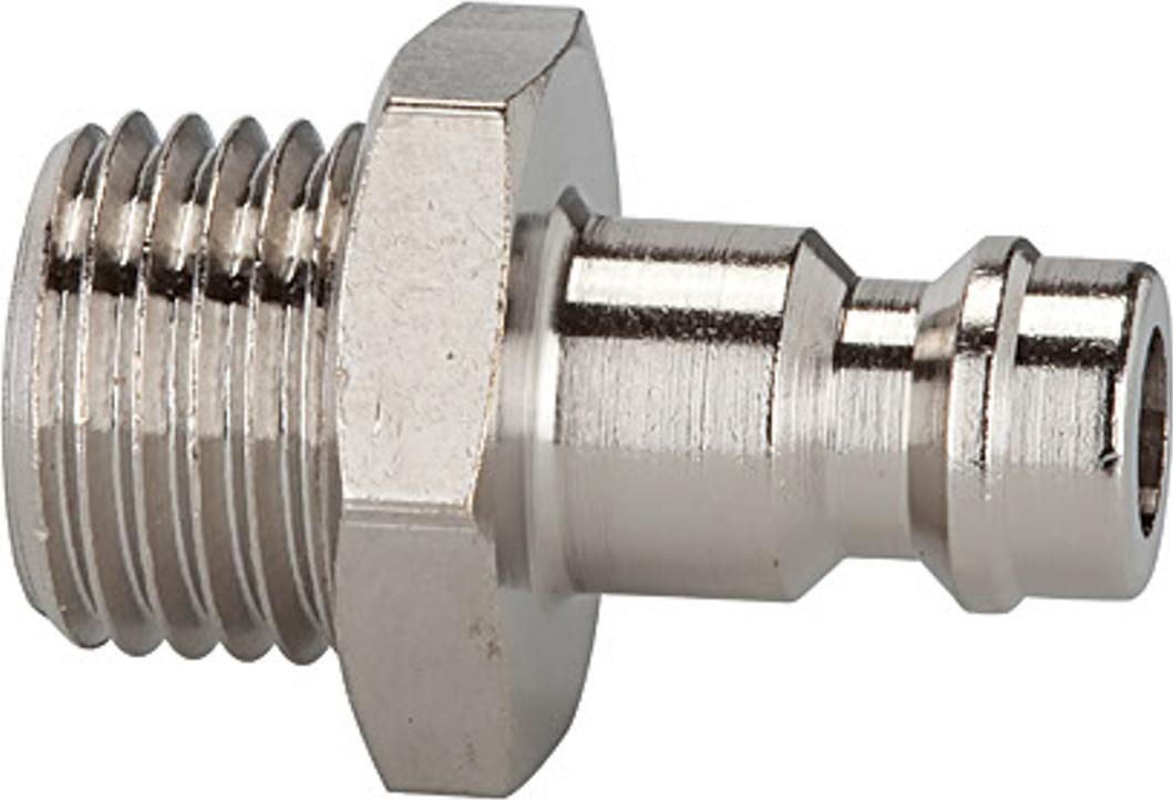 Riegler Nippel für Kupplungen NW 5, Messing vernickelt, G 1/4 AG 243.032-N