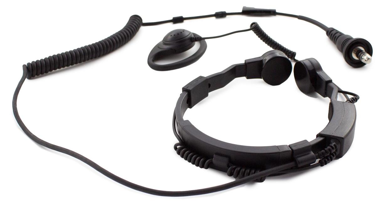 Axcom Kehlkopfmikrofon mit D-Shape Ohrhörer mit Nexus Stecker (Savox Belegung) für XSMP5000, XSMP6000
