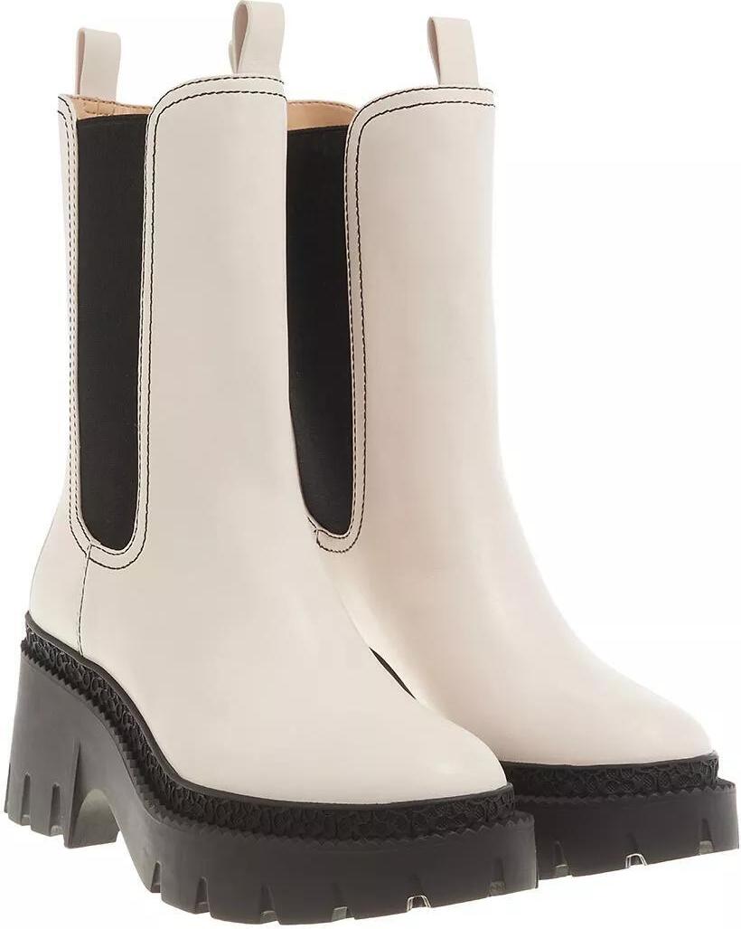 Coach Alexa Leather Bootie Chalk Black