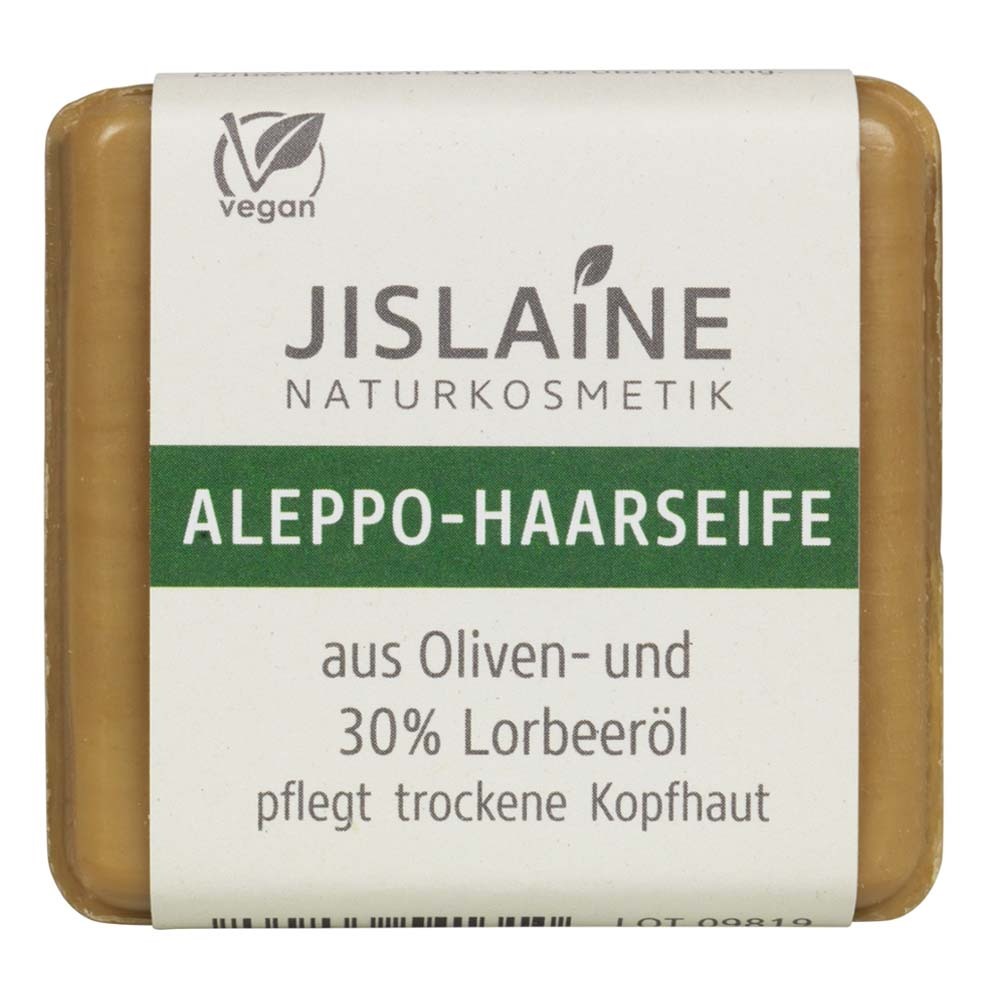 JISLAINE Aleppo-Haarseife - Oliven- und 30% Lorbeeröl 100g