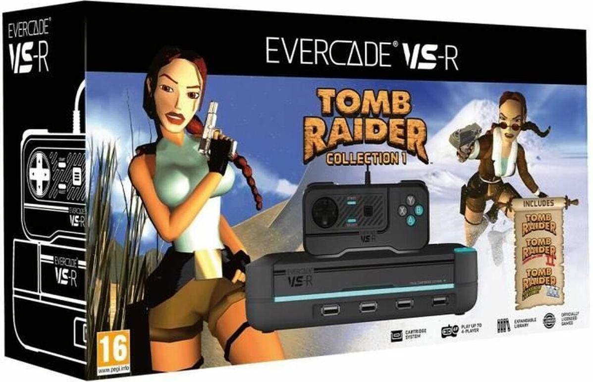 Evercade VS-R-Heimkonsole – inklusive Tomb Raider-Cartridge – 1 Controller Evercade VS-R + Tomb Raider Collection 1