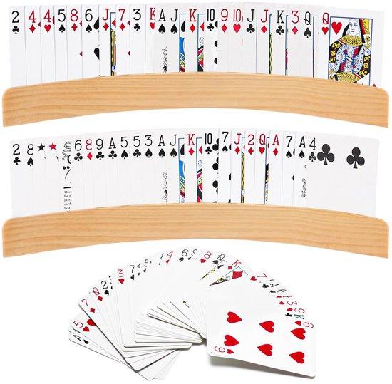 OEM Set aus 2 Spielkartenhaltern, Spielkartenhalter für Kinder, Spielkarten, 33 cm, handsfree Spielkartenstand, Spielkartenhalter für Senioren und Kinder, Holz Spielkartenhalter 2026
