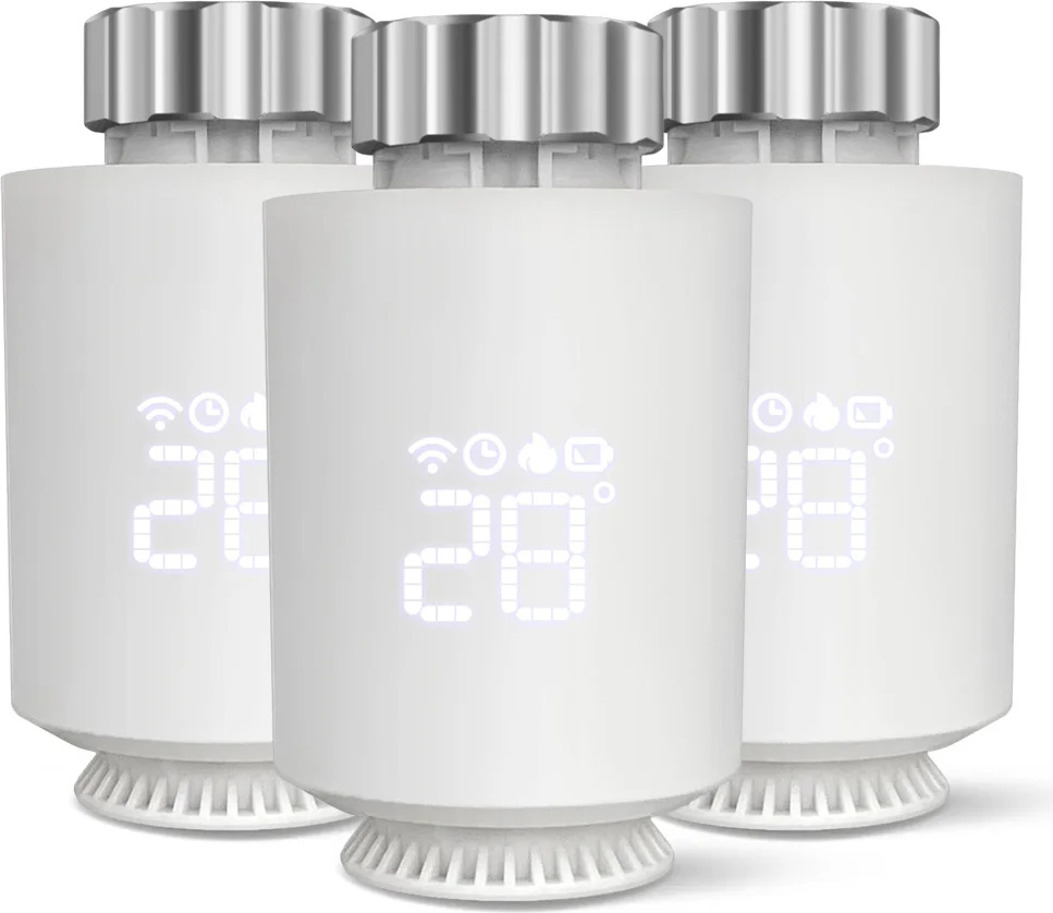 Tuya ZigBee termostat s radiátorovým pohonom, hlasové ovládanie, programovateľný plán, TRV06-3St