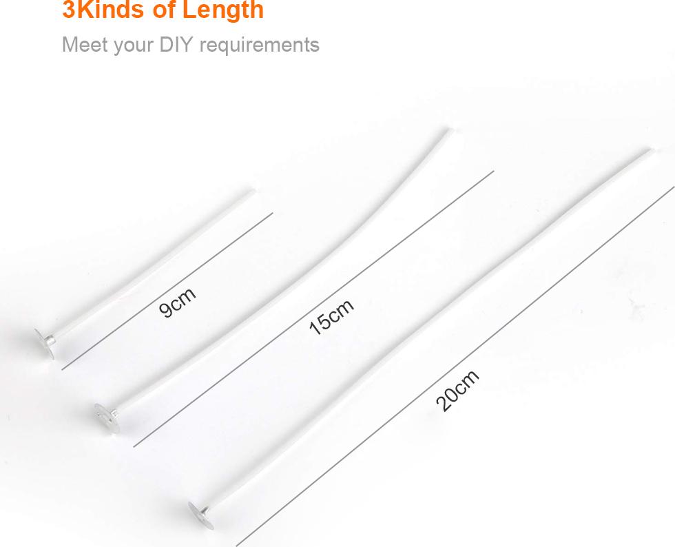 Cocosity 150PCS 9/15/20cm Kerzendocht Baumwollfaden Runddocht für Kerzenwachs