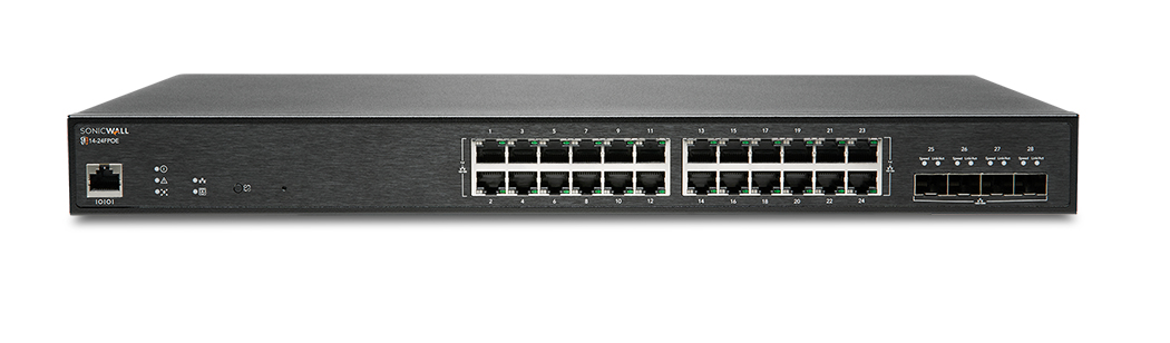 SonicWall SWS14-24FPOE Riadené pripojenie L2 Gigabit Ethernet (10/100/1000) Ethernet, podpora napájania cez Ethernet (PoE) 1U Black