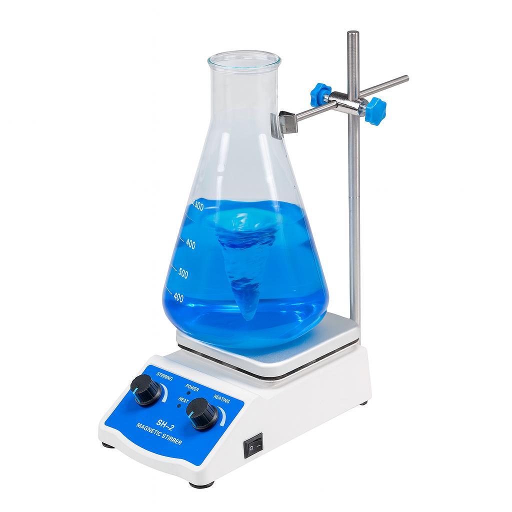 SEVICO Magnetrührer mit Heizplatte 200 °C Magnetrührer Mischer 200W mit einer heizplatte 12 x 12 Labor F379