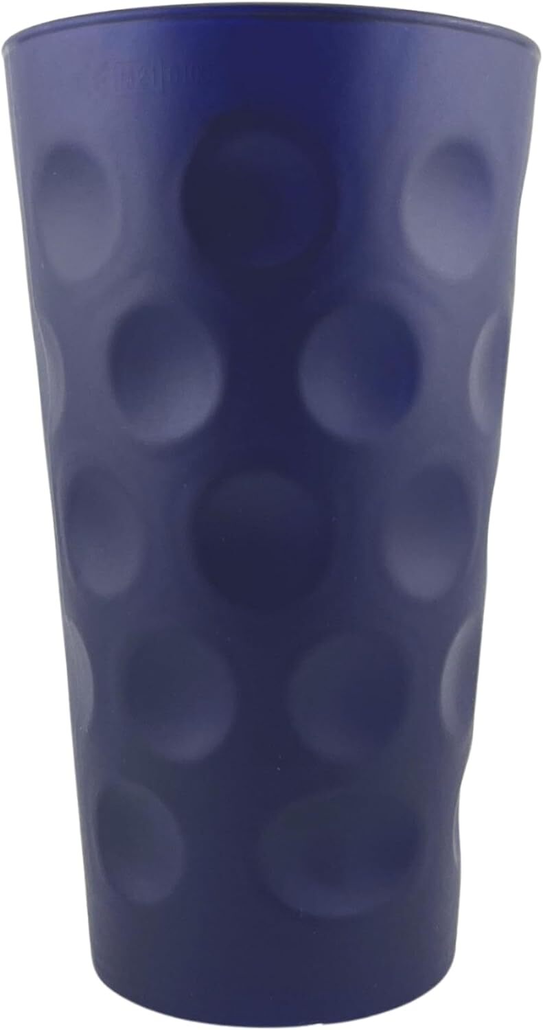 Böckling Glas Blau Matt Farbiges Dubbeglas 0,5 L - Bunte Dubbegläser aus der Pfalz für Weinschorle, Schorleglas, Weinglas