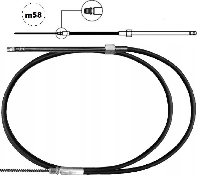 Ultraflex M58 Lenkkabel 17FT 5,18m Ultraflex 35867R 75215817