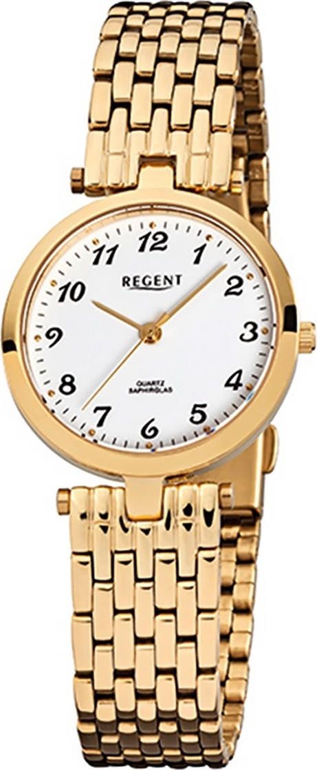 Regent oceľové dámske hodinky F-905 quartz náramok zlaté D2URF905