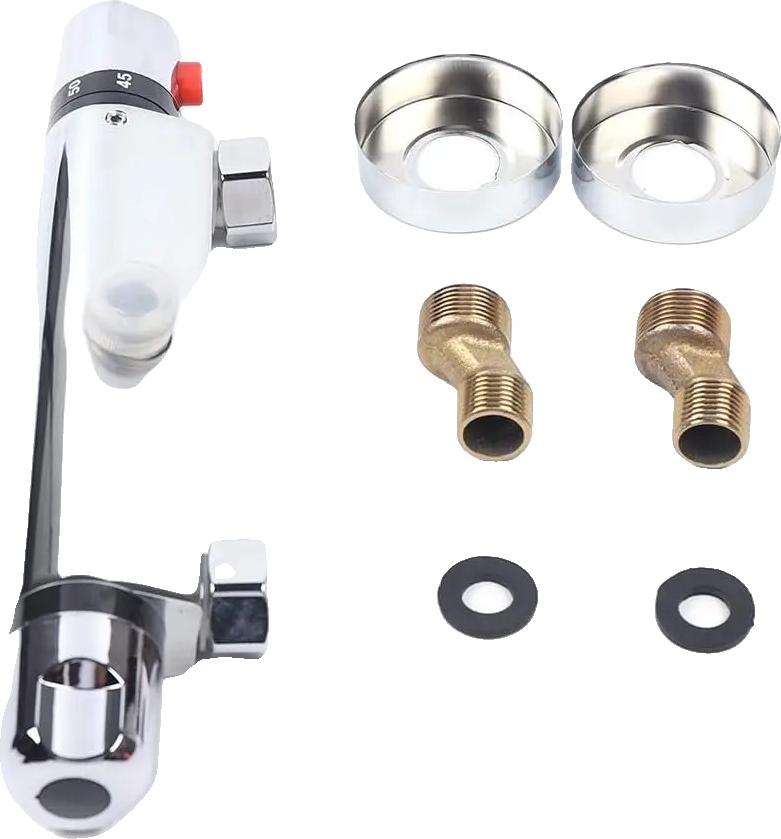 OEM Duschmischbatterie, Thermostat-Sicherheit, verstellbare Distanzmerkmale, silber 2372