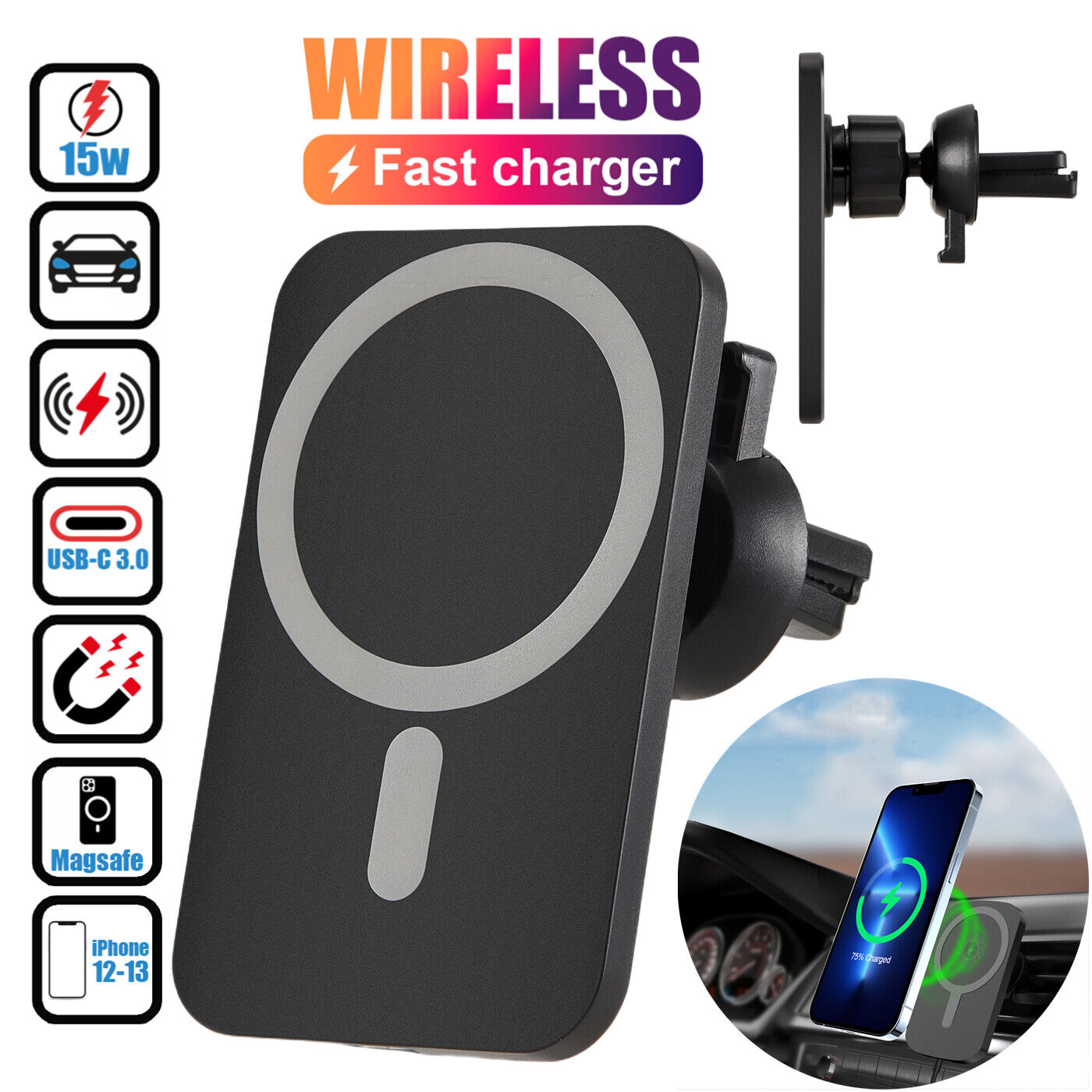 Auto MagSafe Wireless Charger Handyhalterung