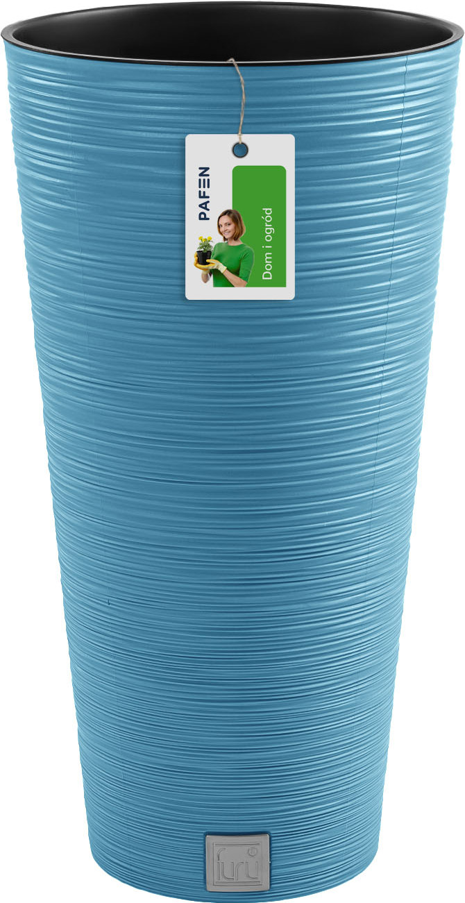 Prosperplast Blumentopf RYFO Blau – 19,5 Cm, Frostbeständiger Kunststoff-Topf