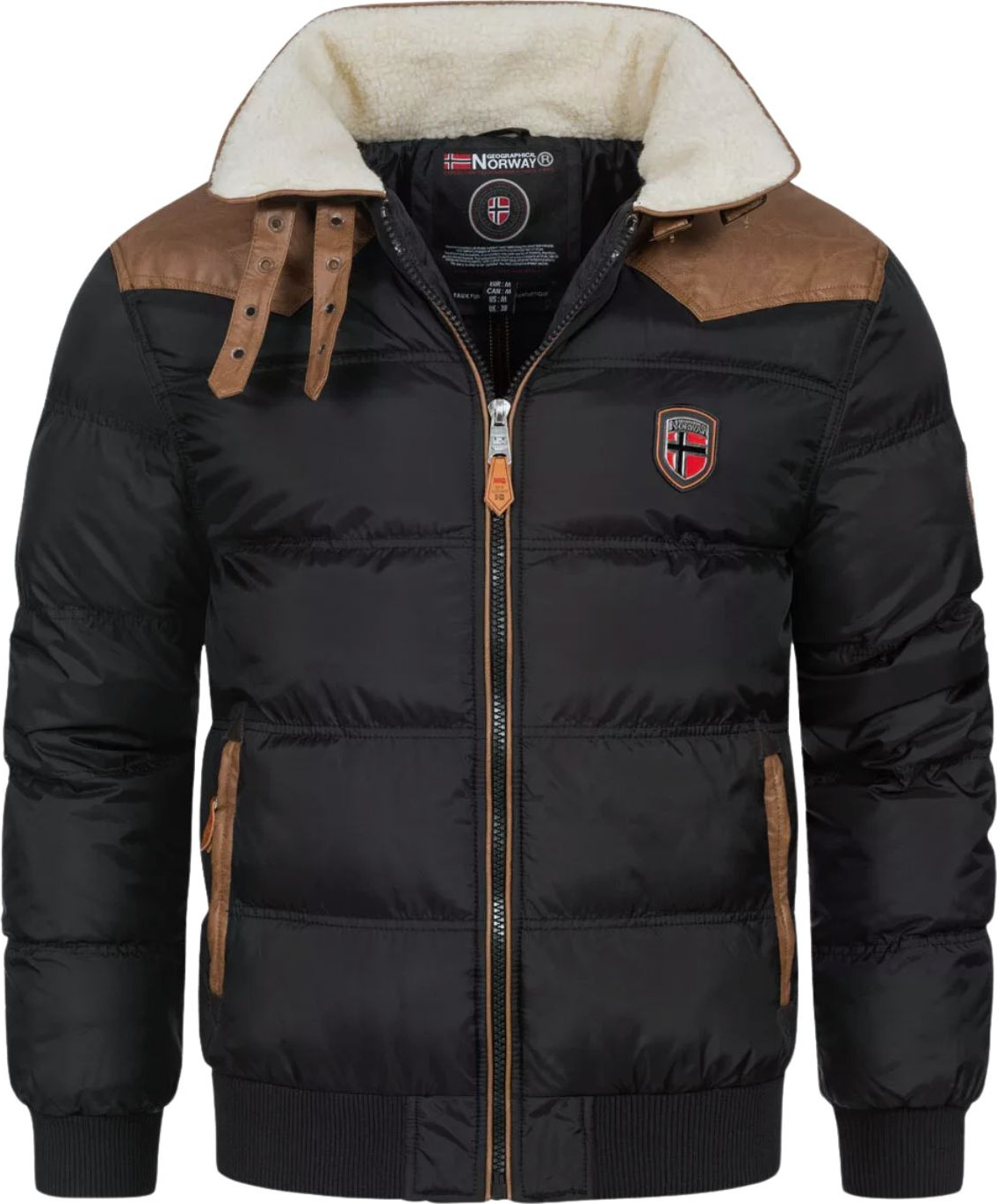 Geografisches Norwegen Geographical Norway Herren Abramovitch Jacke schwarz Winter XXL