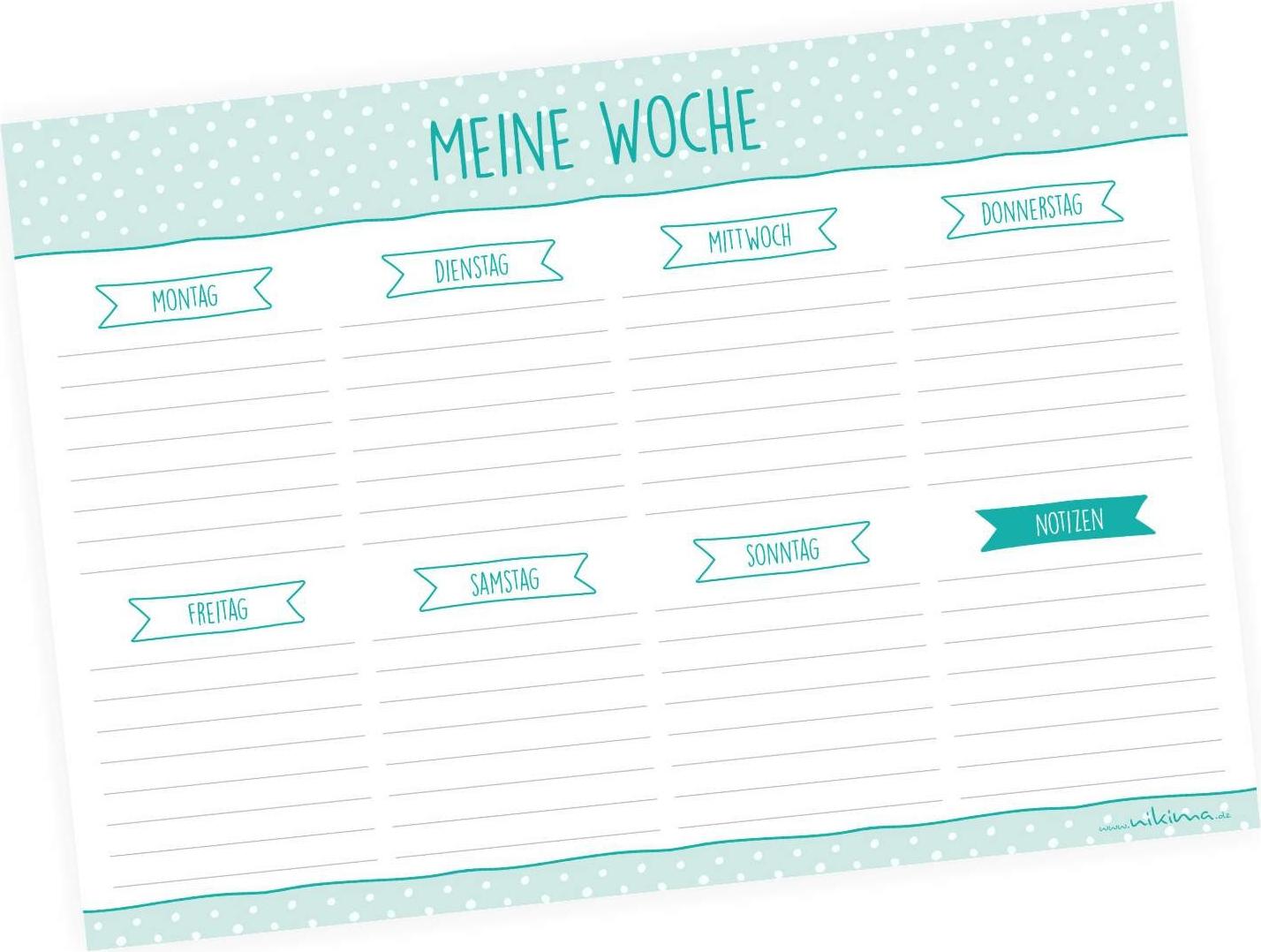 nikima A5 Wochenplaner mint