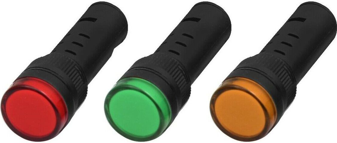 Tivendis Leuchtmelder Kontrollleuchte Signallampe Signalleuchte Warnlampe Signallampe LED 16mm "flash" Rot 230V