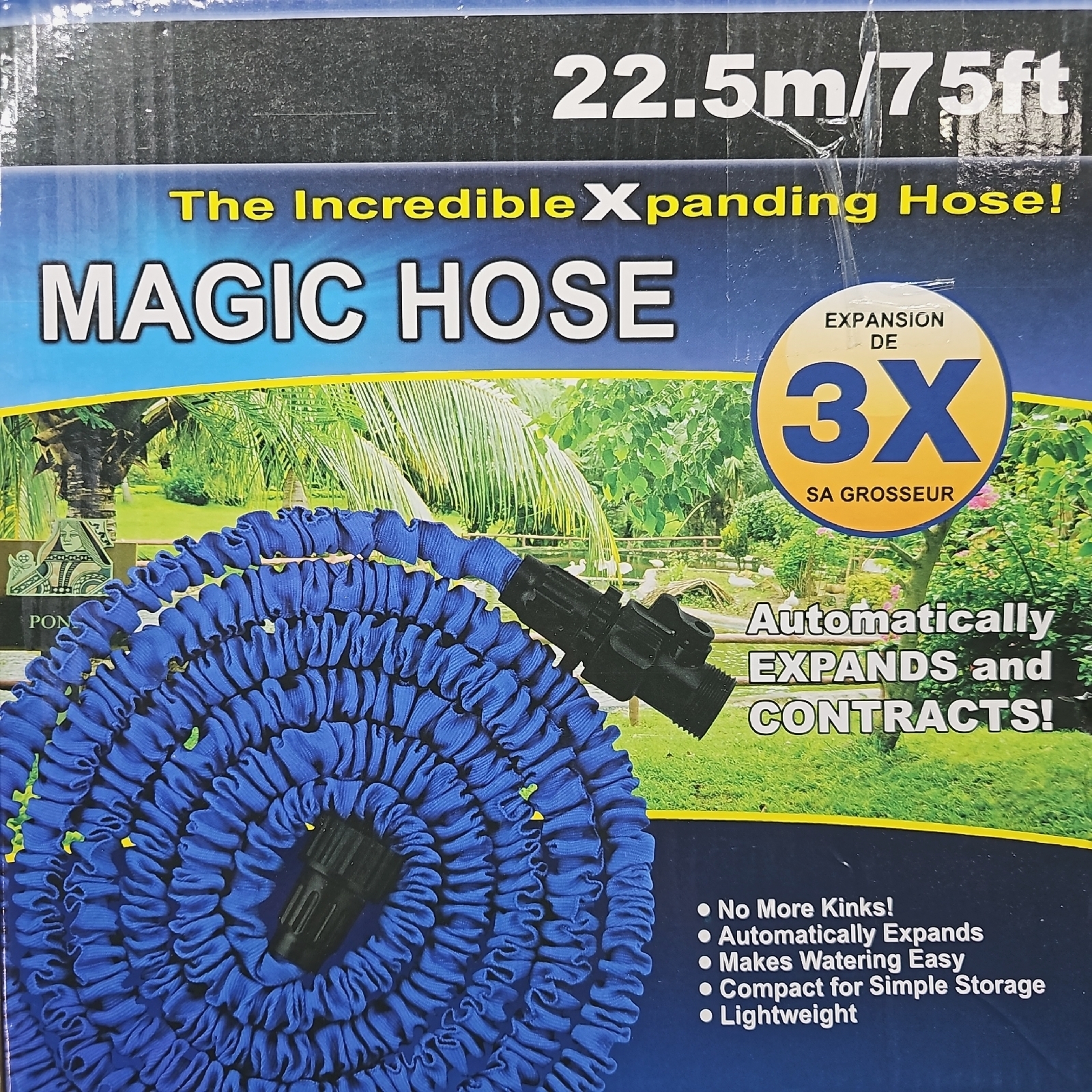 Gartenschlauch Ausziehbar 22,5 m 7 Funktionen Wasserdichtes TEMPO SALDI