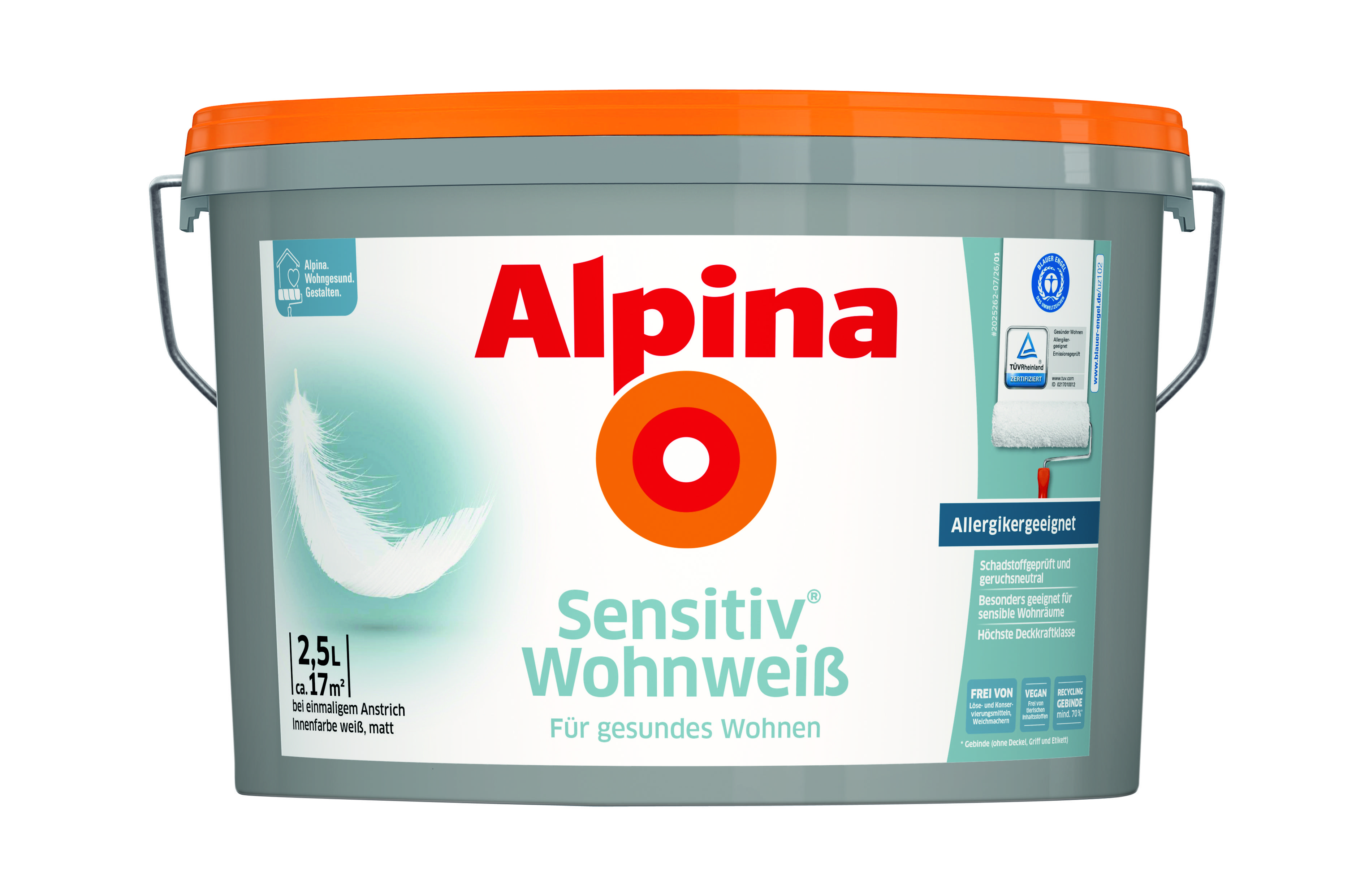 Alpina Farben Alpina Sensitiv Wohnweiß 2,5 Liter 1012242