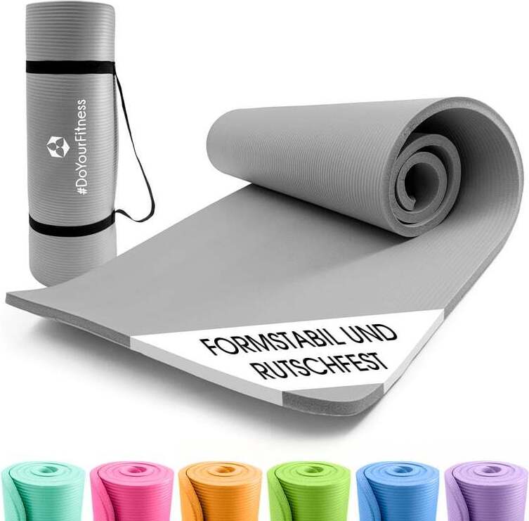 #DoYourFitness World Fitness Fitnessmatte Yamuna - 183 x 61 x 1,5 cm - Grau 24184