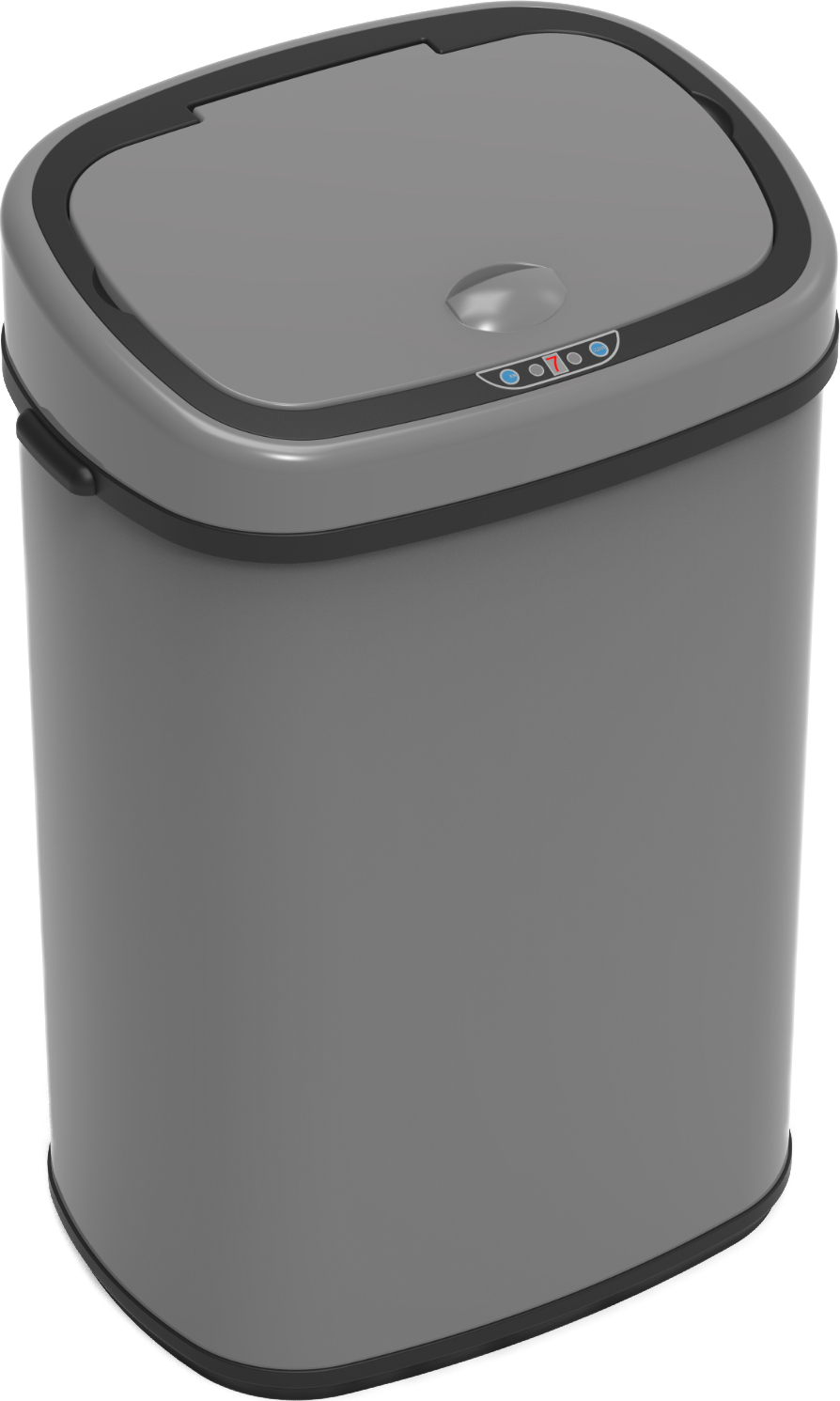 SVITA Sensor-Mülleimer 58L Stahl Mülleimer mit Sensor Abfalleimer Grau 90832