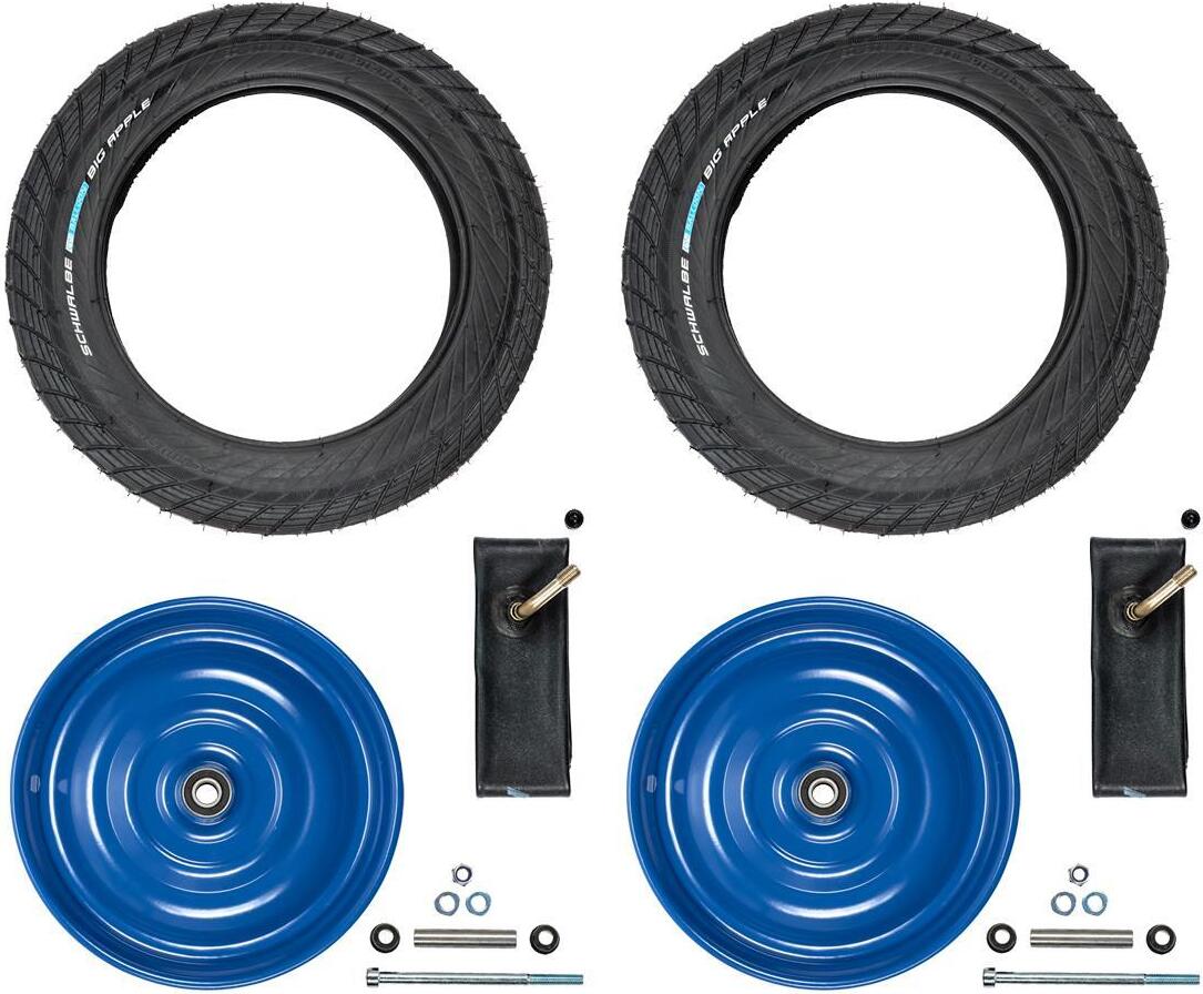 radversender 2 Stück 12 1/2 Zoll Scheibenrad Set Schwalbe 50-203 AV Blau