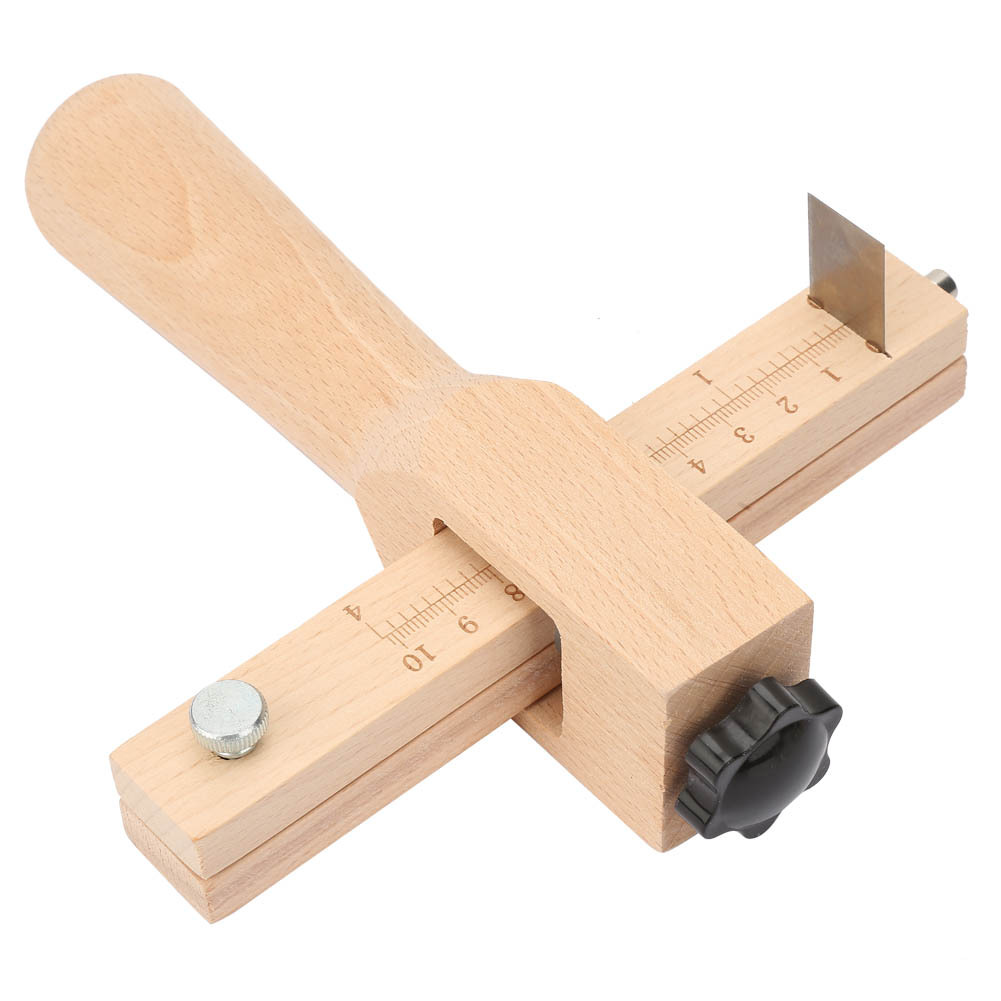 Cocosity Lederband-Schneider, Lederband-Schneidewerkzeug, Holz-Lederband-Schneider, Lederband-Handschneider, verstellbarer Lederband-Handschneider