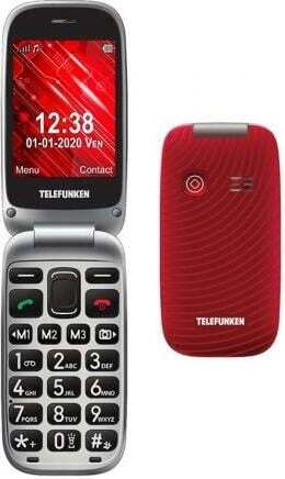 Mobilný telefón Telefunken S560/ pre seniorov/ červený