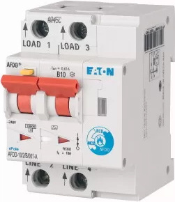 Eaton Brandschutzschalter, 2p, B, 10 A, 10 mA, Typ A 187165