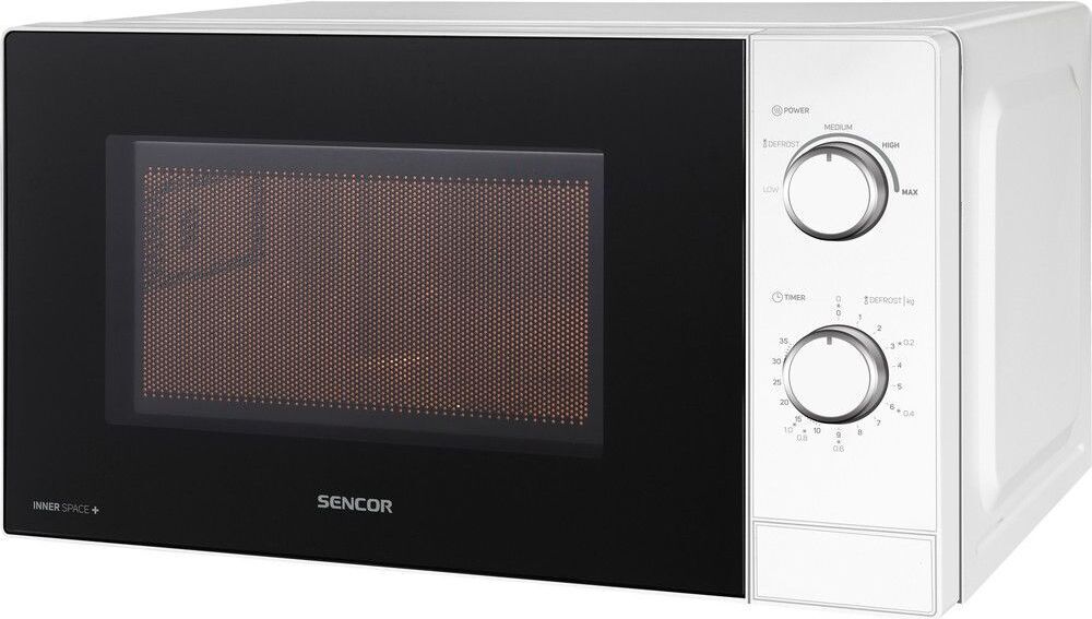 Four Micro-ondes Sencor SMW 4220WH 20L 700W + Grill 1000W - Émail Facile à Nettoyer, Minuterie 35 Min