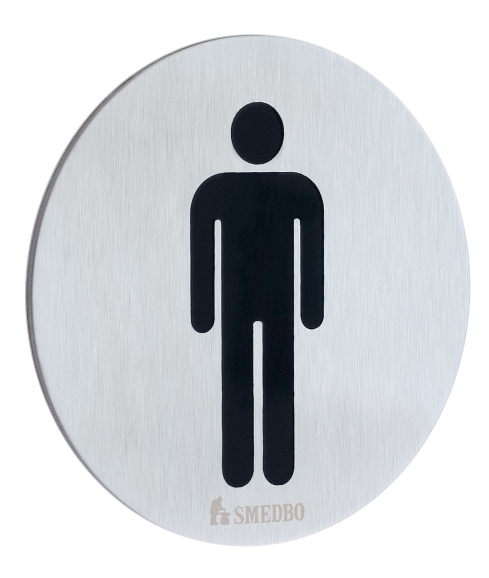 SMEDBO XTRA WC-Schild Herren Edelstahl 2393