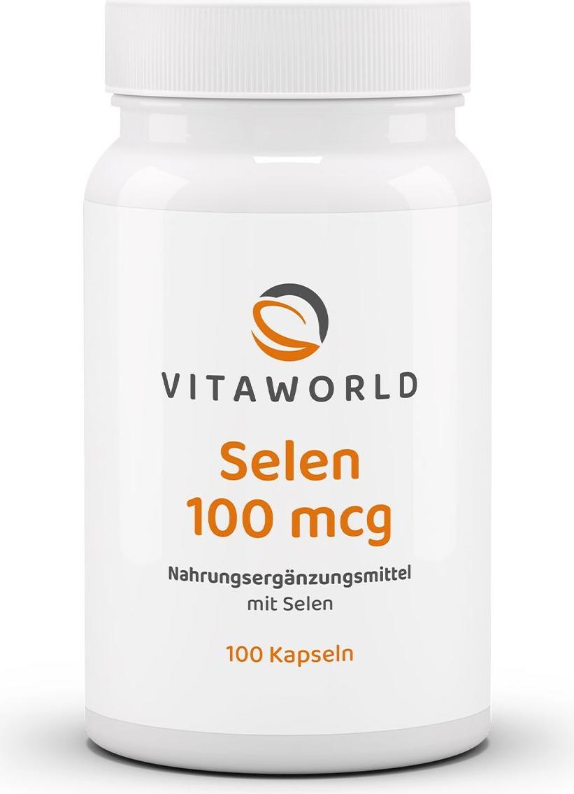 Vitaworld Selen 100 mcg | 100 Kapseln | essenzielles Spurenelement | vegan 09296031