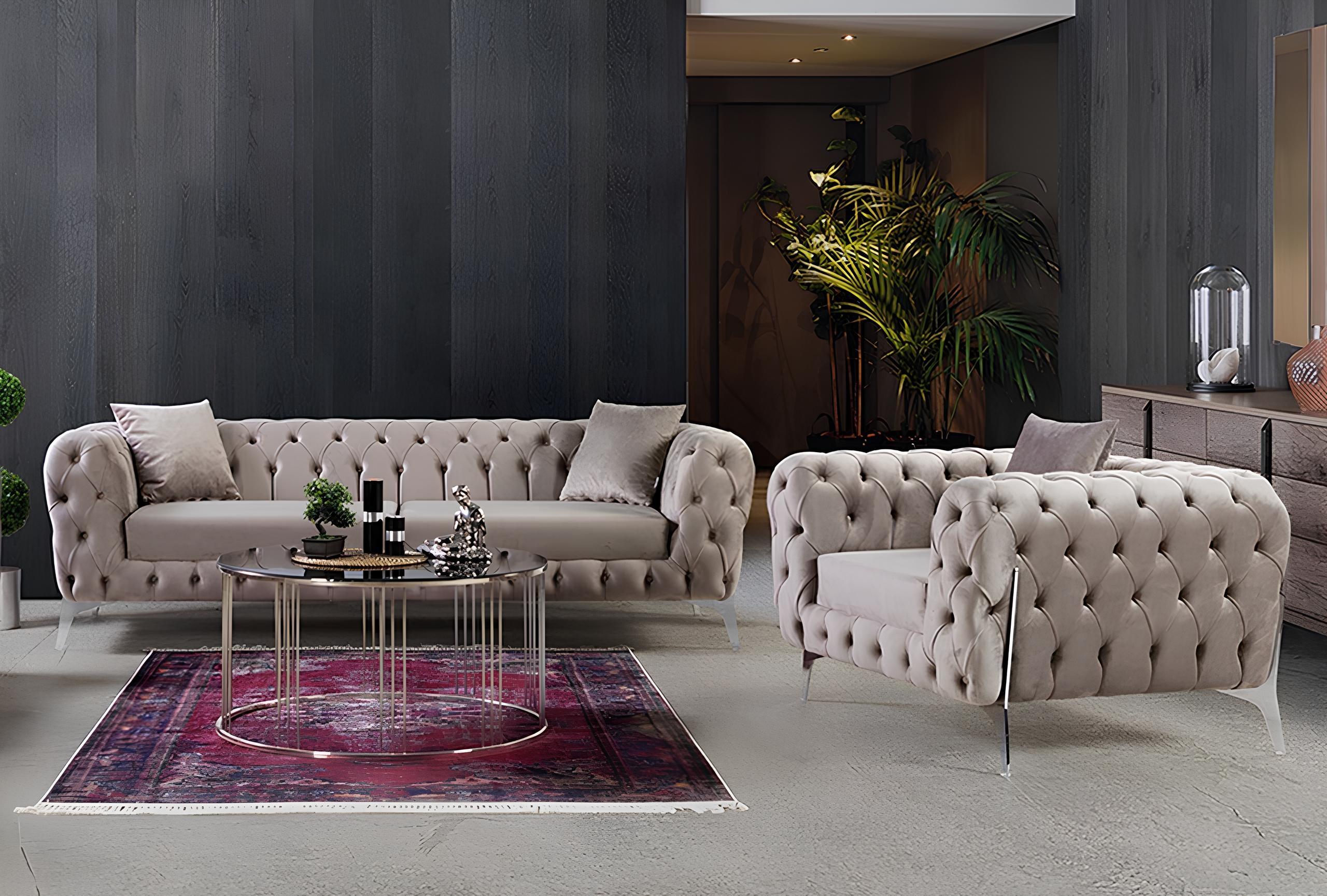 Ästhetik und Komfort für jeden Tag - wählen Sie ein Set aus Sofa und Sessel