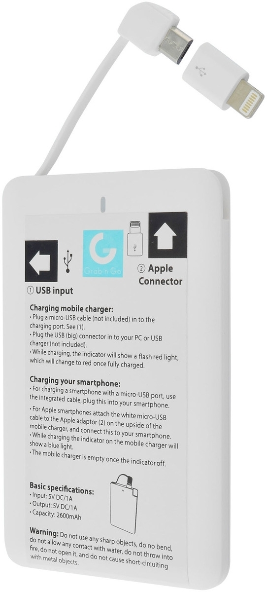 Emporia 4er-Pack AXXTRA Flat Powerbank 2600mAH (White) PB-GNG-W