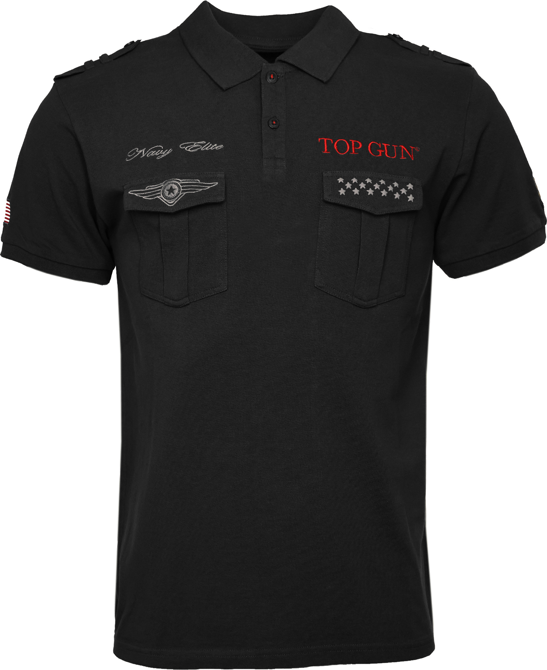 Top Gun Polo Shirt TG20213003 Herren black L TG20213003blcL