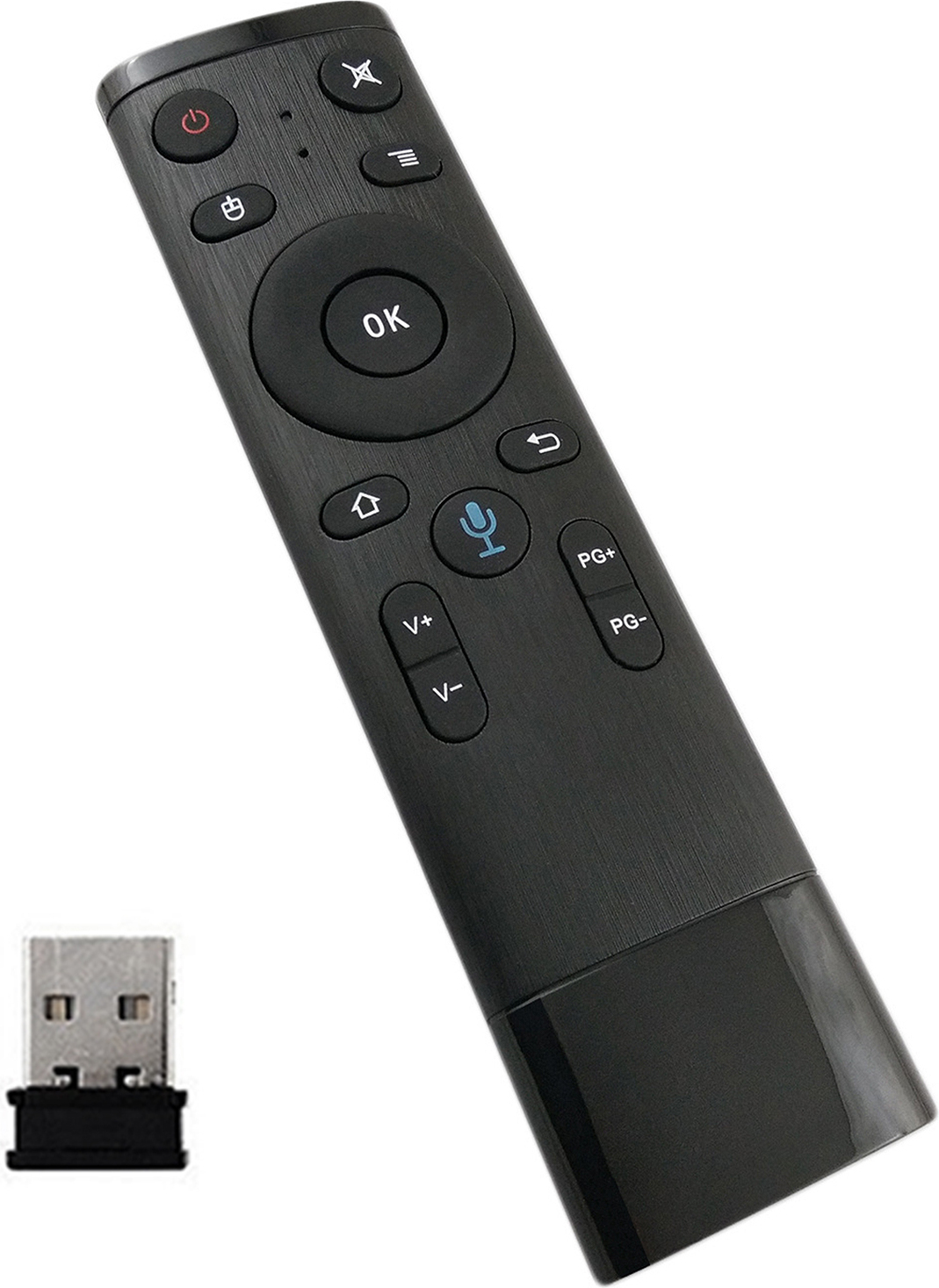 Q5 TV Voice Remote Air Mouse 2.4G Wireless Remote Controller mit Axis Gyroscop Sensor fuer Smart TV Android Box Laptop Internet Box