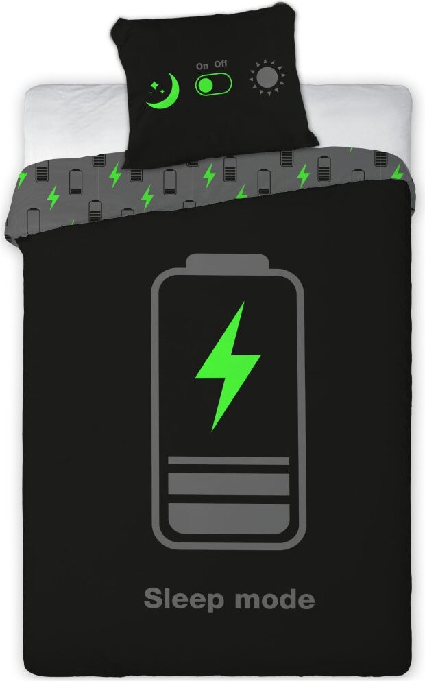 FARO Bettwäscheset 140x200 Glow in the Dark Jugend SLEEP Sleep mode 023 1336