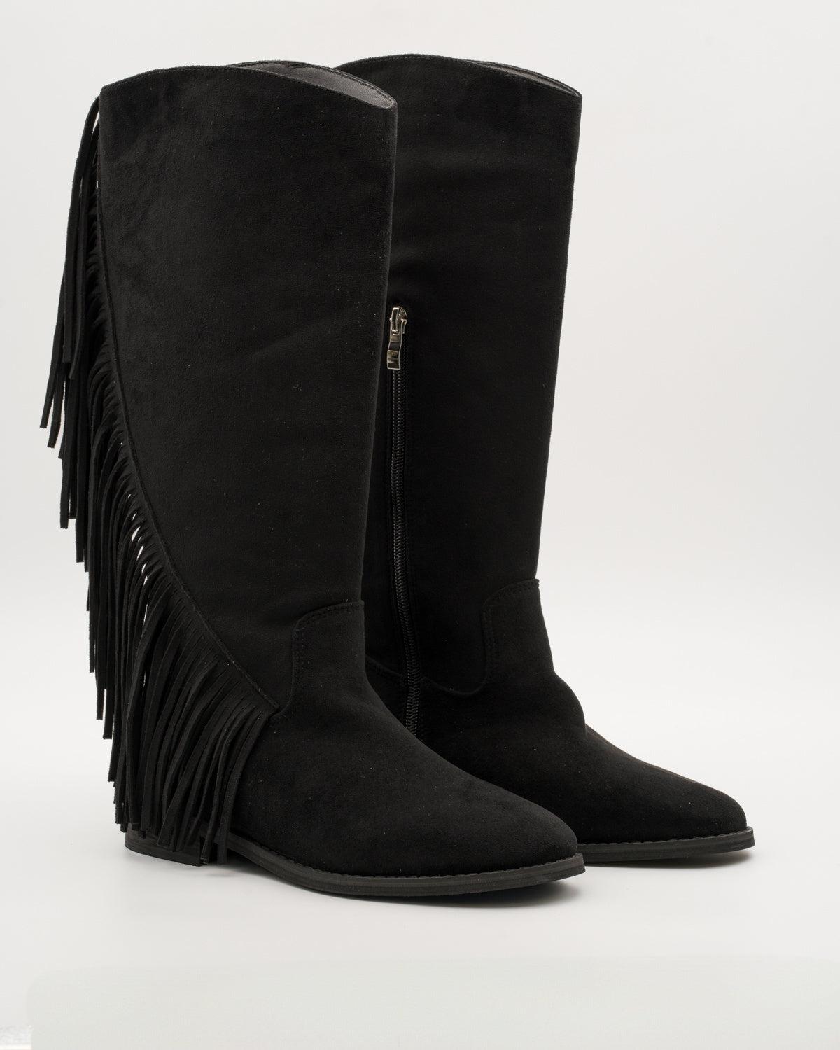 buonarotti Westernlaarzen Suedine Franjes S5523black39