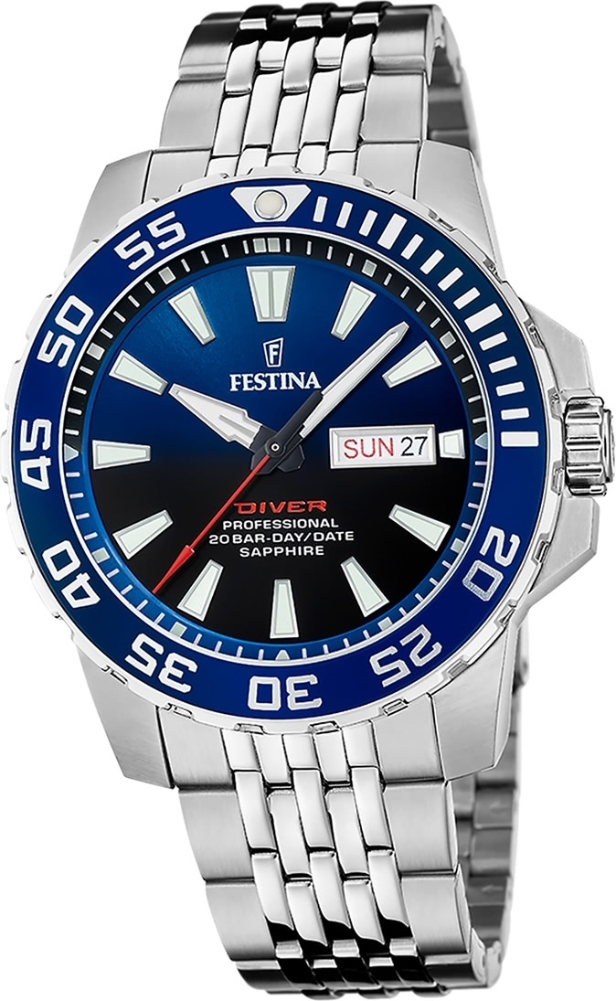 Festina pánske hodinky z ušľachtilej ocele strieborné Festina The Originals náramkové hodinky D2UF20661/1