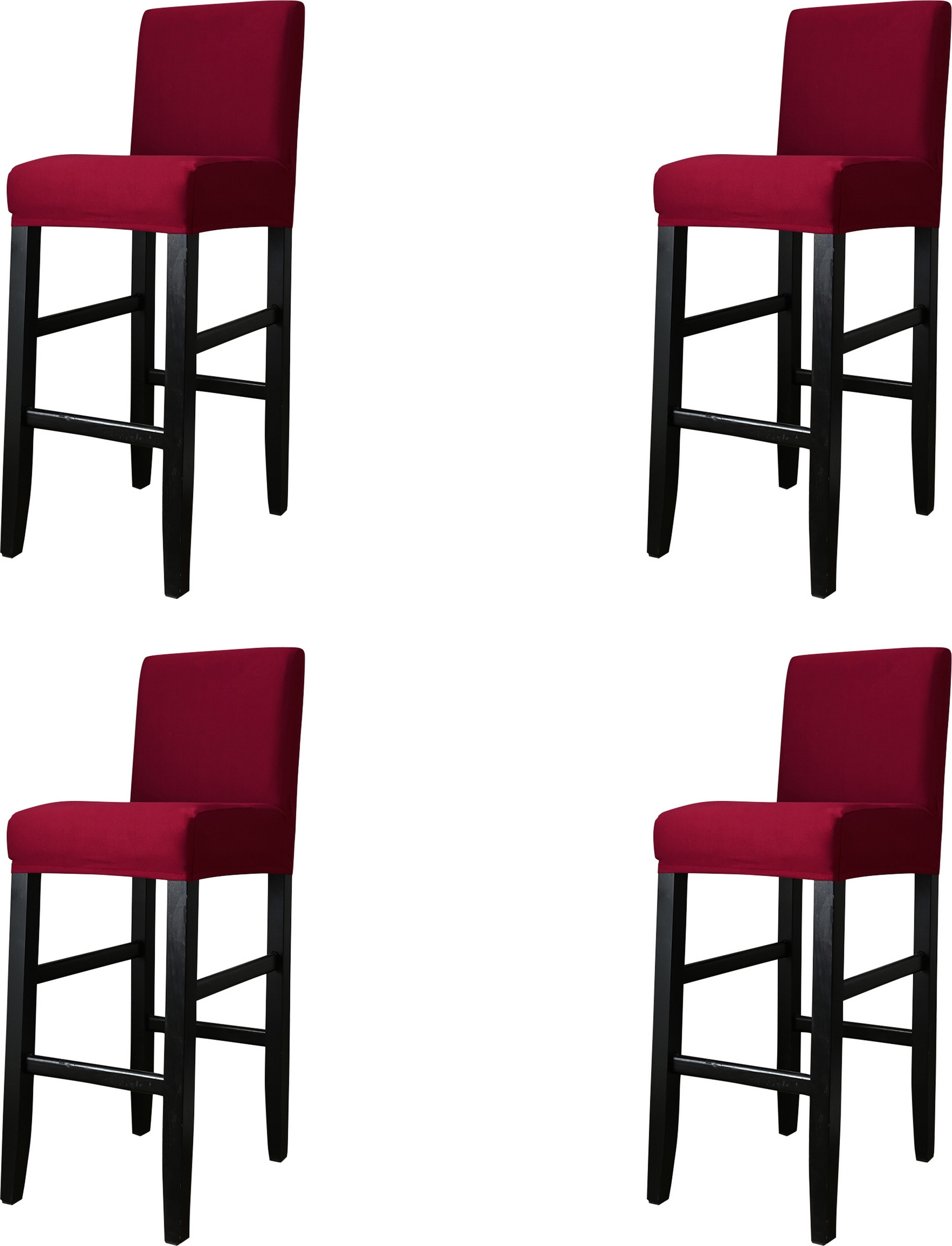 Elastischer Barhocker Bezug Wasserabweisend - 2 Stück Knitterfrei Gelb