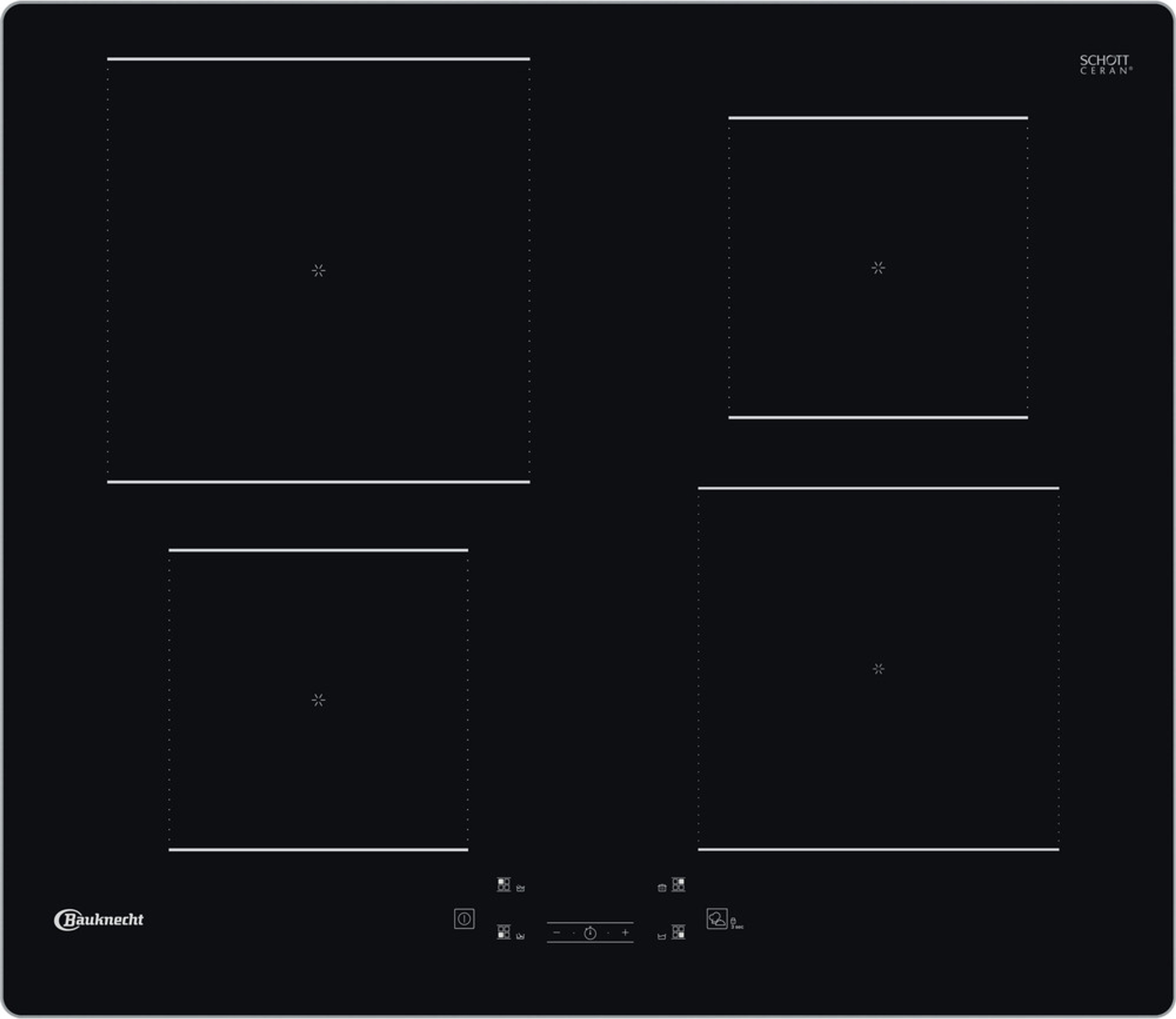 Bauknecht Cerankochfeld mit Induktion autark BQ5160SAL