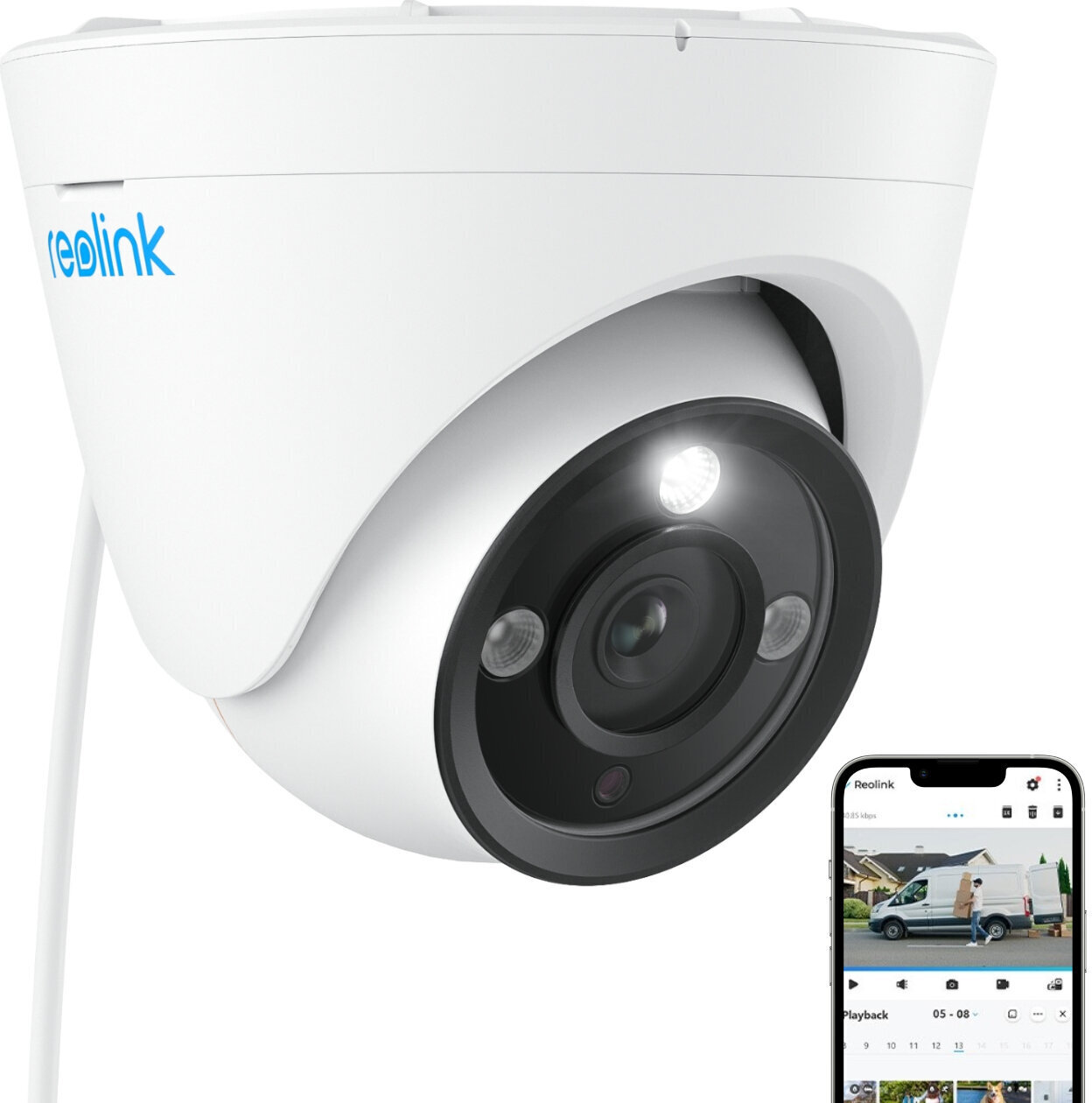 Reolink 12MP kamera s kupolou PoE Ultra HD detekcia osôb/aut, 6K farebné nočné videnie, obojsmerný zvuk