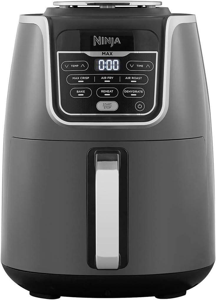 NINJA Heißluftfritteuse MAX 5in1 Airfryer Heissluftfritteuse XXL 5,2L Fritteuse 60 min Timer, 1750,00 W, Friteuse Heißluftfritteuse Fettfrei Heißluft