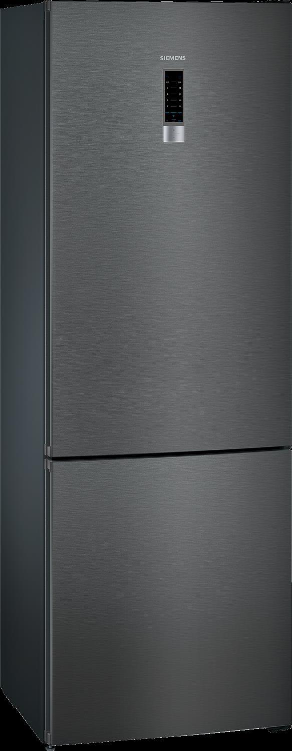 Siemens iQ300, Voľne stojaca kombinovaná chladnička s mrazničkou, 203 x 70 cm, BlackSteel, KG49NXXEA