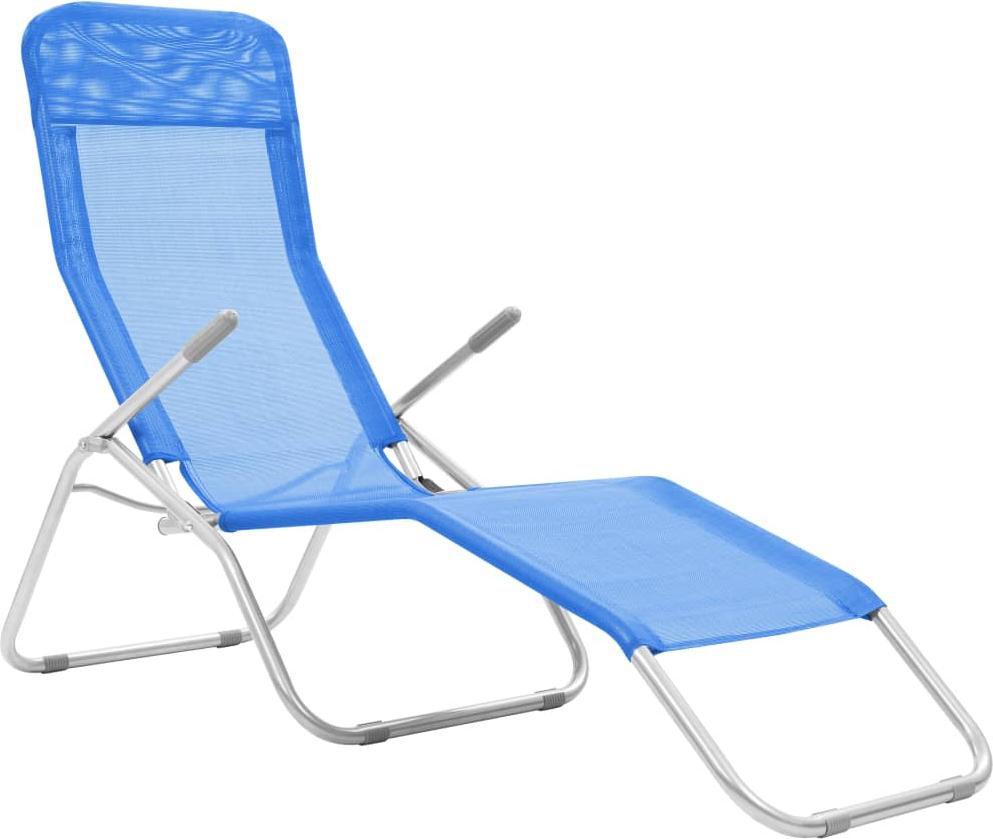 vidaXL Klappliegen 2 Stk. Textilene Blau 44337