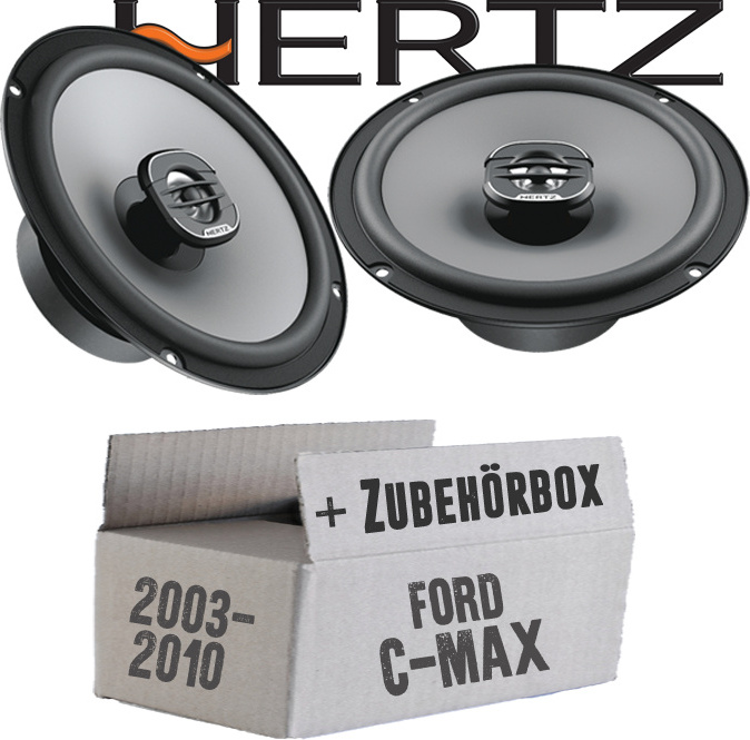 Lautsprecher Boxen Hertz X 165 - 16,5cm Koax Auto Einbauzubehör - Einbauset passend für Ford C- JUST SOUND best choice for caraudio FoCmax2Hx_X165