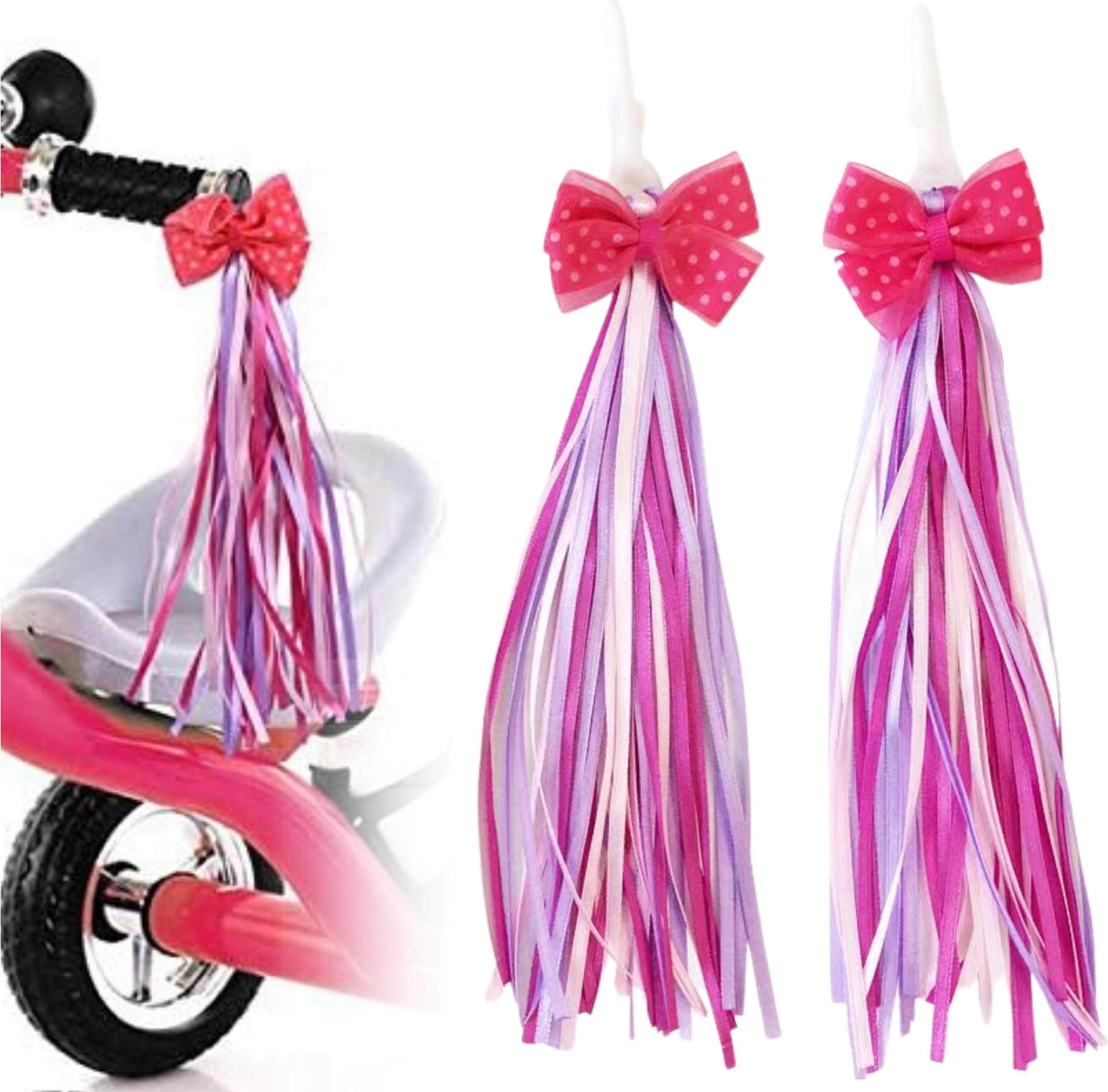 Gearox | Fahrradzubehör - Wimpel mit Schleife - Rosa - Dekorativ, Sicher, Einfache Montage
