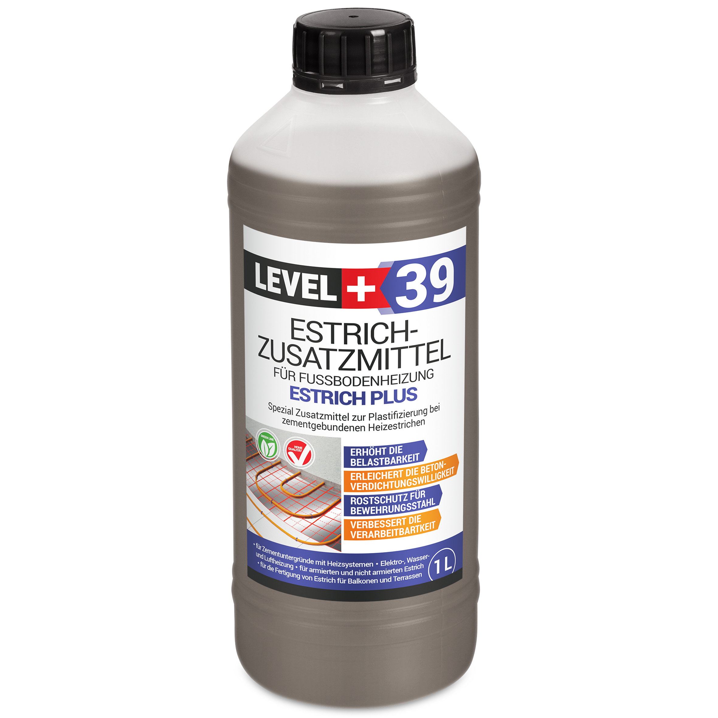 Hangato GmbH Estrichzusatzmittel 1L Fussbodenheizung Heizestrich - Zementestrich Profi L+39 RM39_1