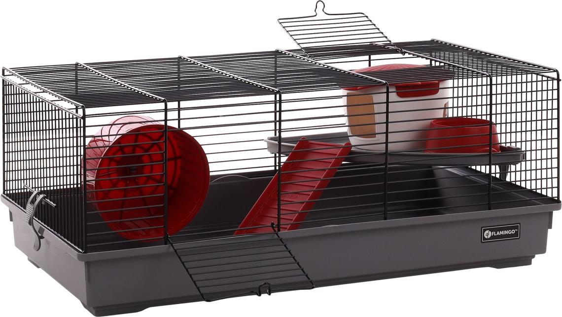 Flamingo Hamsterkäfig Jing schwarz/grau 210378