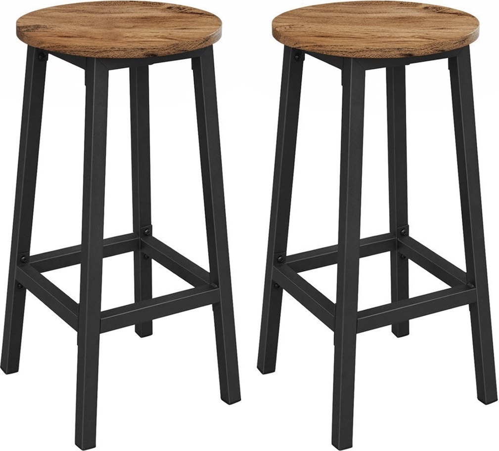 BEGRYF Barhocker 2er Set - Industrielle Holz Hocker Ohne Lehne Für Küche & Home Bar